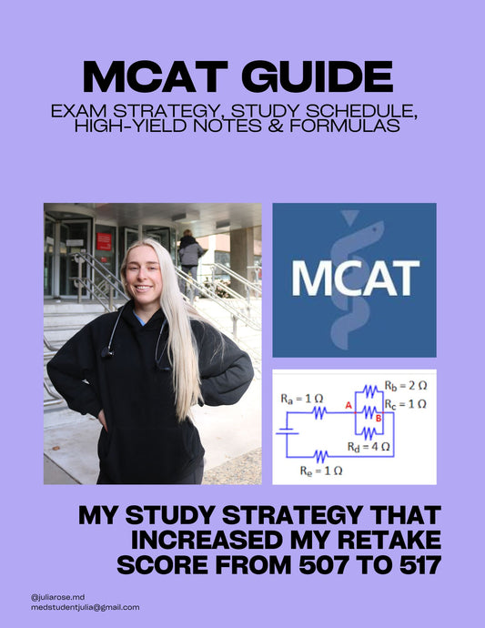 MCAT Guide: Exam Strategy, Study Schedule Builder, High-Yield Notes & Formulas